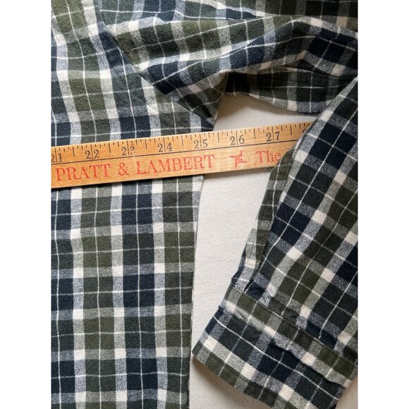 90s VTG Ralph Lauren Jeans Co Men Size M Plaid Flannel Shirt Button Down Collar - Picture 9 of 10